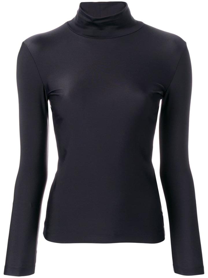 Balenciaga Long Sleeve Turtleneck Top - Black