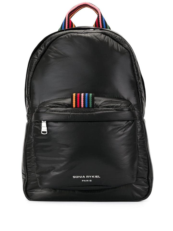 Sonia Rykiel Logo Zipped Backpack - Black