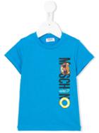 Moschino Kids Logo Print T-shirt, Toddler Boy's, Size: 18 Mth, Blue