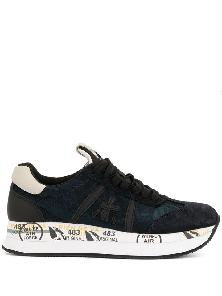 Premiata Contrast-panel Trainers - Blue