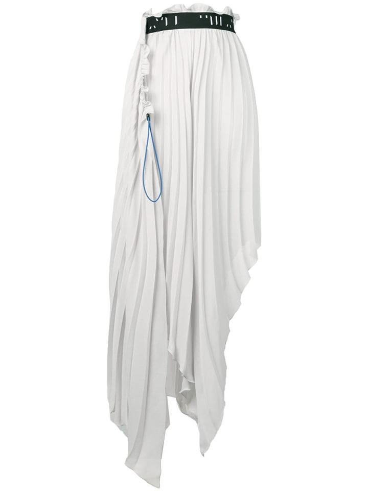 Unravel Project Pleated Asymmetric Skirt - Grey