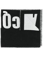 Mcq Alexander Mcqueen Logo Knitted Scarf - Black