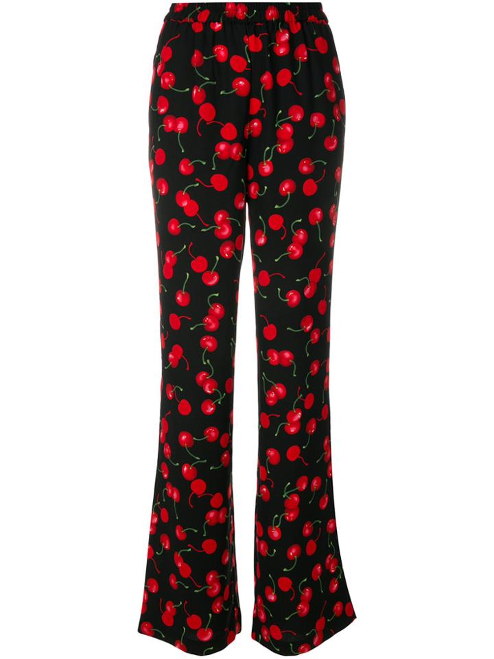 Essentiel Antwerp Cherry Print Palazzo Pants - Black