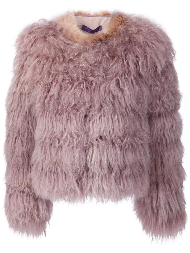 Ralph Lauren Black Shaggy Shearling Jacket