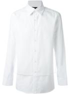 D-gnak Sheer Layer Shirt, Men's, Size: 50, White, Cotton/polyester