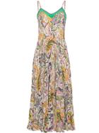 Etro Floral Pleated Dress - White