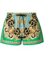 Versace Barroco Print Swim Shorts - Green