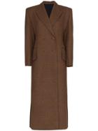 Wright Le Chapelain Double-breasted Wool Coat - Brown