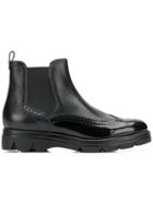 Santoni Derby Style Boots - Black