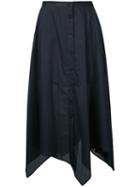 Lemaire Buttoned Long Skirt, Women's, Size: 38, Black, Cotton