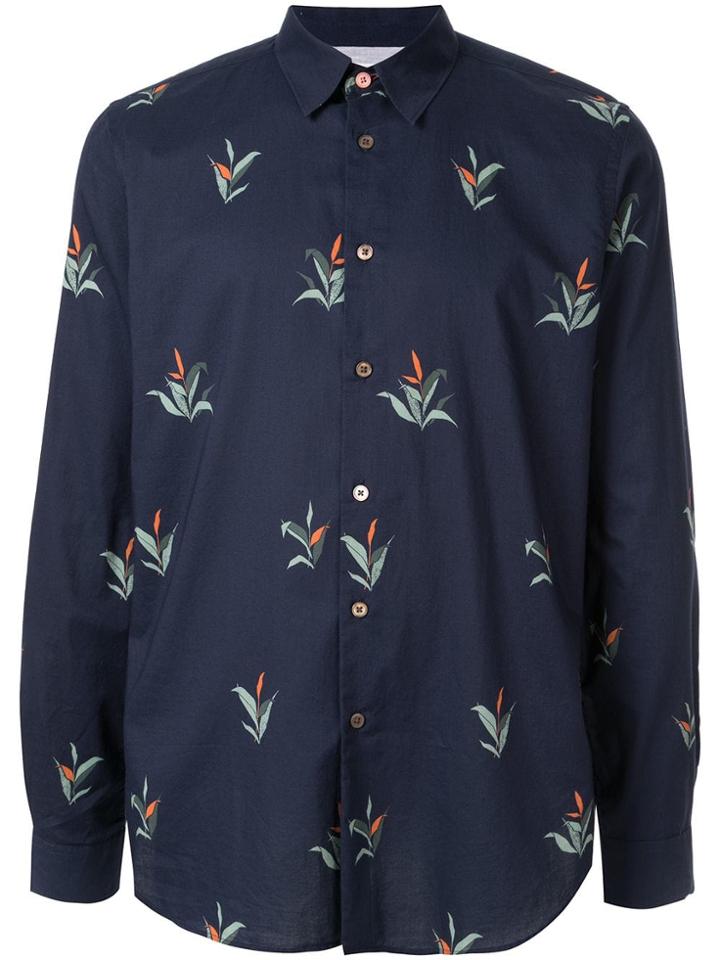 Ps Paul Smith Floral Shirt - Blue