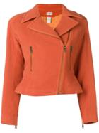 Alaïa Vintage Back Belt Cropped Jacket - Yellow & Orange