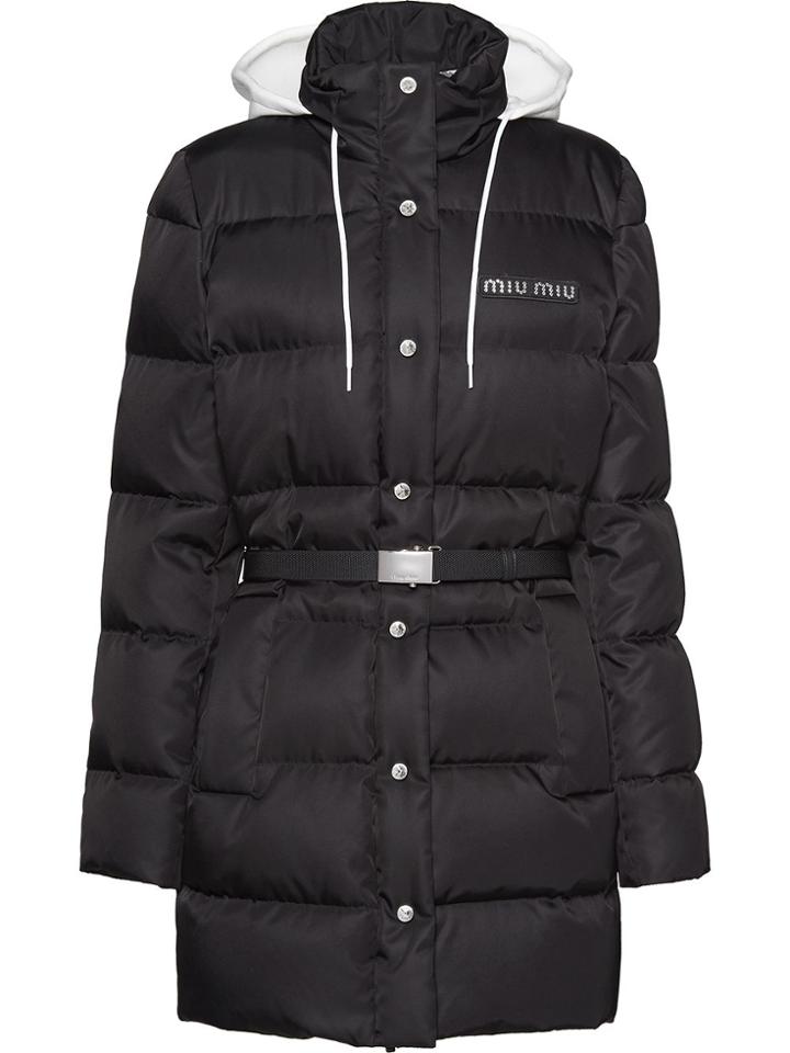 Miu Miu Nylon Gabardine Puffer Jacket - Black