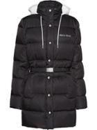 Miu Miu Nylon Gabardine Puffer Jacket - Black