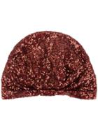 Ingie Paris Sequins Embellished Turban - Brown