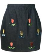 Tu Es Mon Trésor Mirror Tulip Skirt - Blue