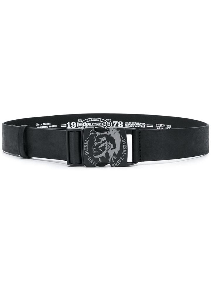 Diesel Mohawk Logo Belt - Black