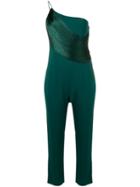 Cushnie One Shoulder Fitted Jumpsuit - Green