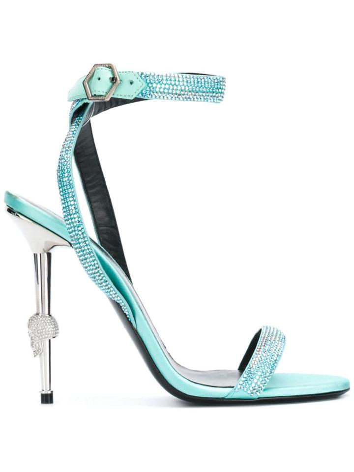Philipp Plein Embellished Sandals - Blue