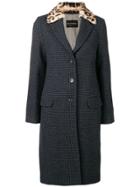 Etro Fur Collar Midi Coat - Blue