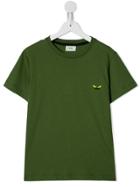 Fendi Kids Teen Cotton Logo T-shirt - Green