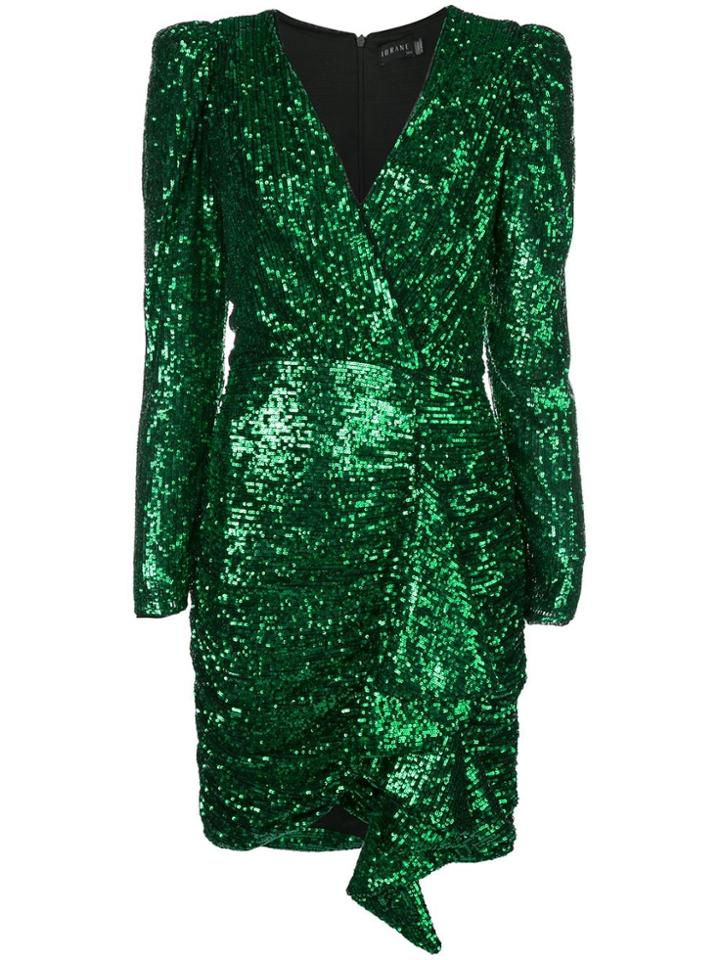 Iorane Sequinned Mini Dress - Green