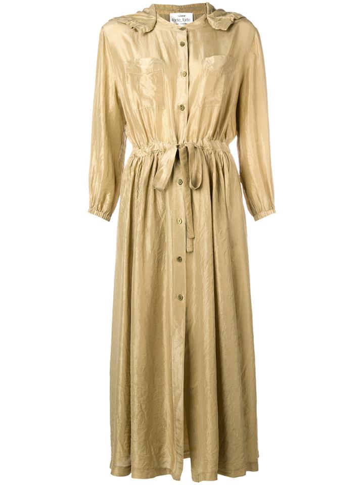 Forte Forte Hooded Maxi Shirt Dress - Green