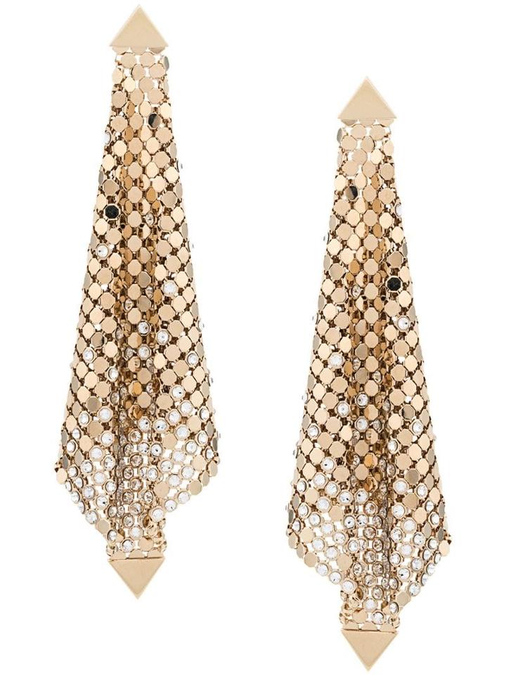 Paco Rabanne Chainmail Mesh Earrings - Gold