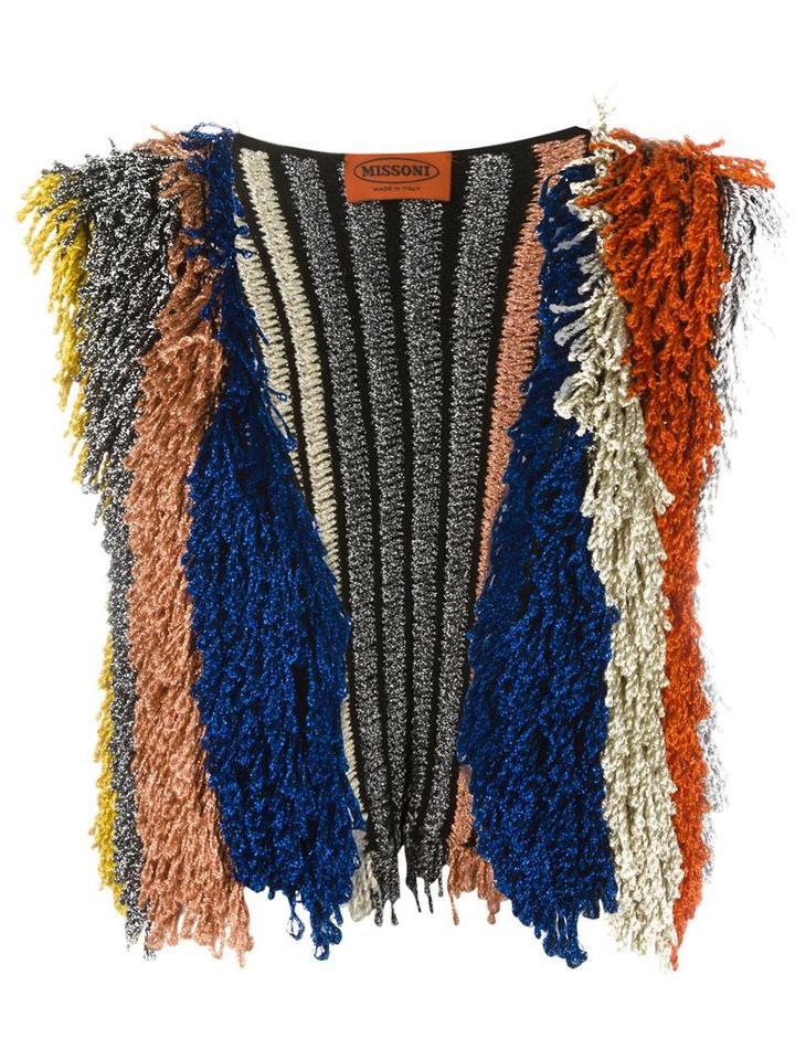 Missoni Striped Waistcoat, Women's, Size: 42, Cupro/viscose/polyester/polyester