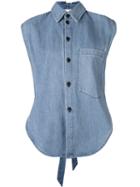 69 Sleeveless Denim Shirt, Women's, Size: M/l, Blue, Cotton