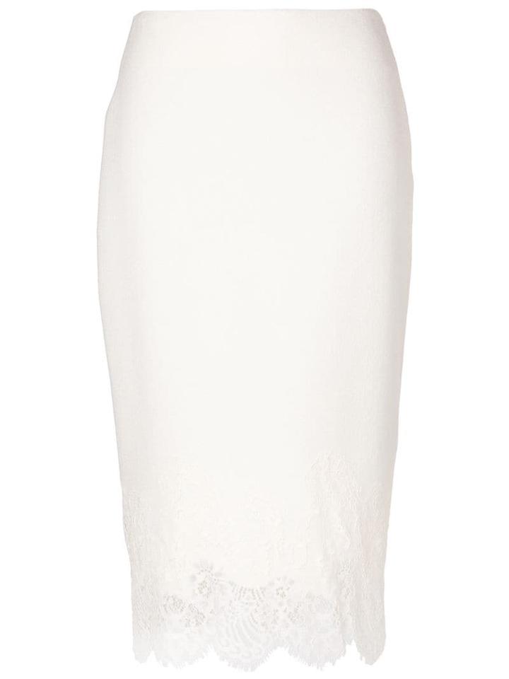 Ermanno Scervino Lace Trim Skirt - Neutrals
