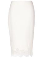Ermanno Scervino Lace Trim Skirt - Neutrals