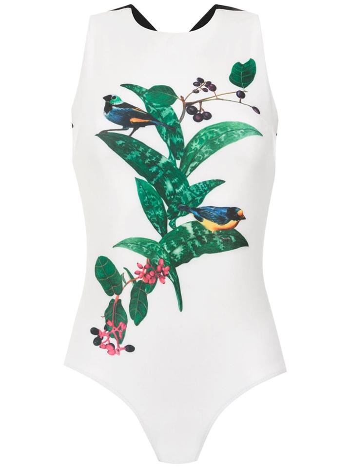 Osklen Printed Swimsuit - White
