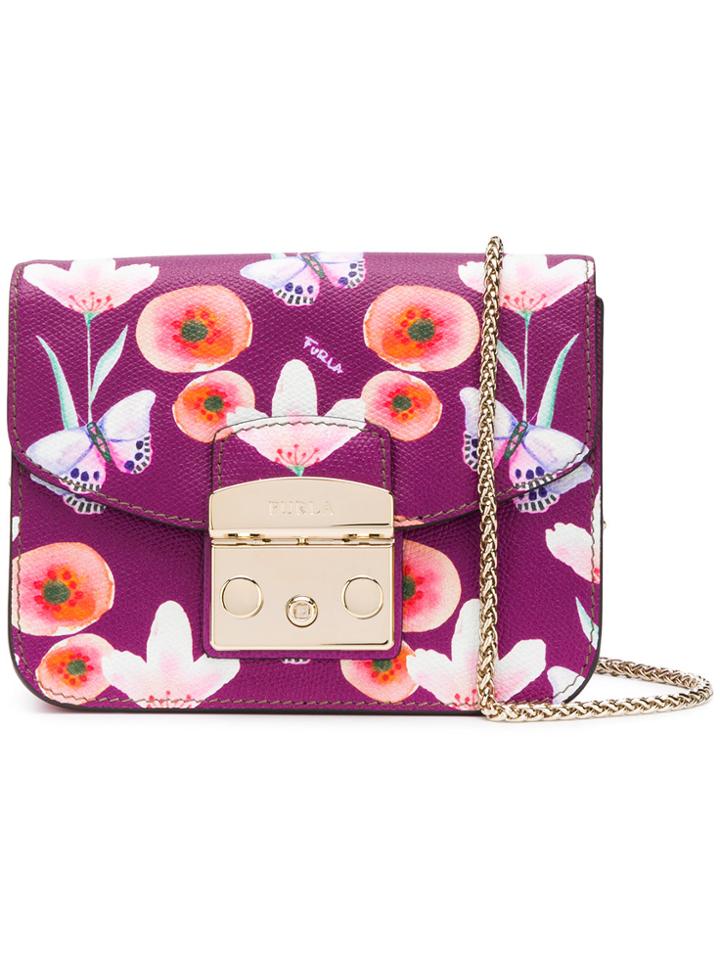 Furla Printed Mini Metropolis Bag - Pink & Purple