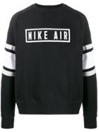 Nike Air Logo Print Sweatshirt - Black