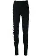 Moschino Knitted Logo Leggings - Black