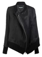 Ann Demeulemeester Oversized Bomber Jacket, Women's, Size: 38, Black, Silk/cotton/linen/flax/rayon