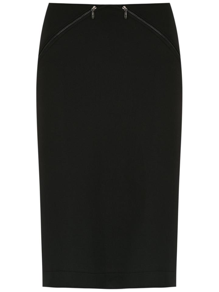 Mara Mac Zipped Pencil Skirt - Black