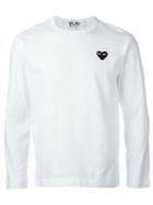 Comme Des Garçons Play Embroidered Heart T-shirt, Men's, Size: Small, White, Cotton