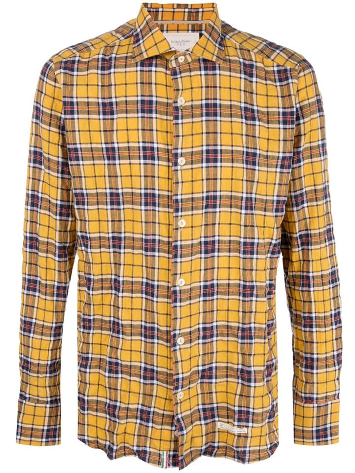 Tintoria Mattei Checked Shirt - Yellow & Orange