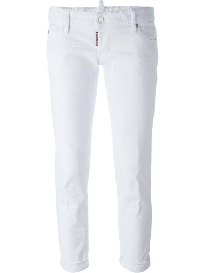 Dsquared2 Pat Jeans, Women's, Size: 42, White, Cotton/spandex/elastane