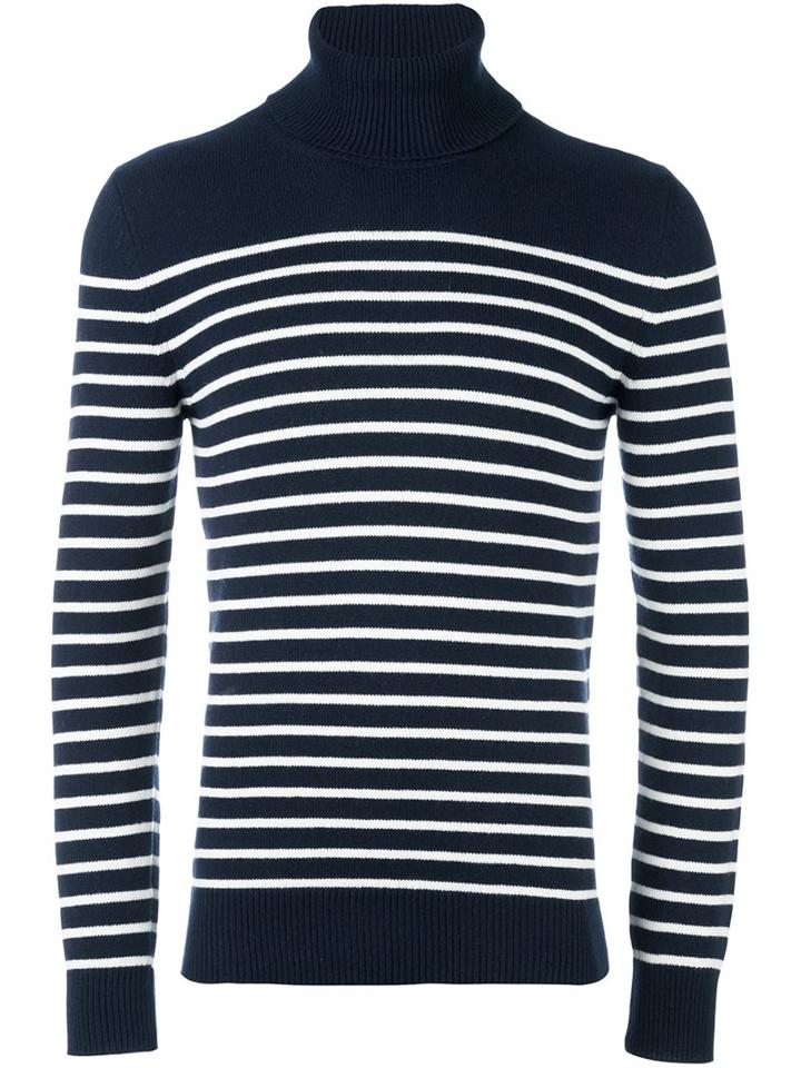 Saint Laurent Striped Turtleneck Sweater