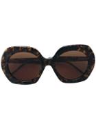 Thom Browne - Rounded Sunglasses - Women - Acetate - 54, Brown, Acetate