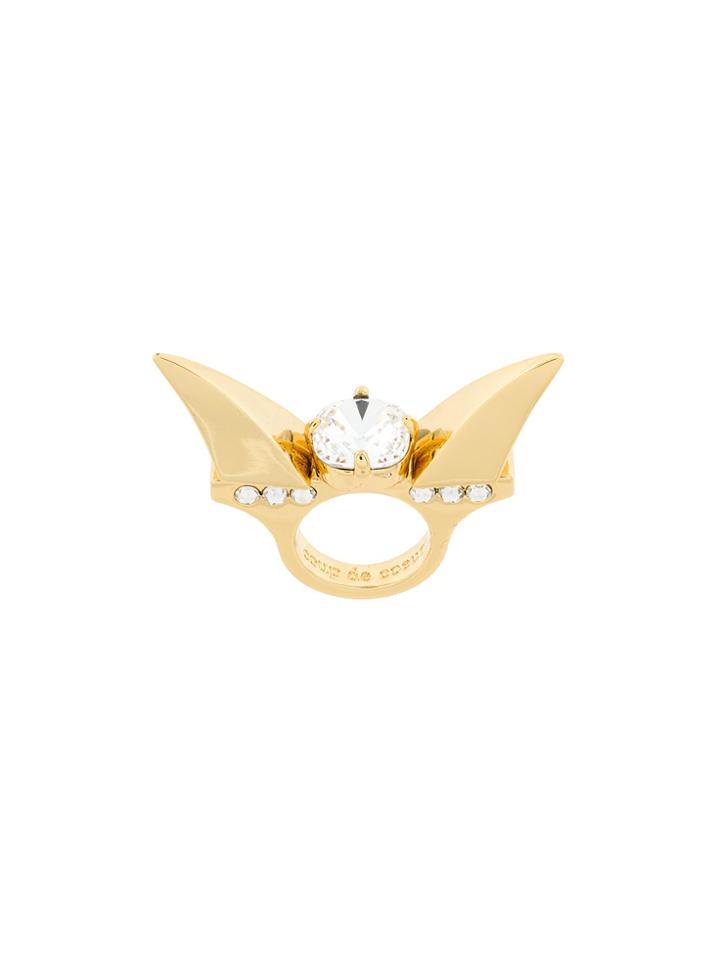 Coup De Coeur Spike Centre Stone Ring - Yellow & Orange