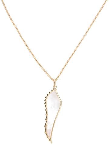 Garrard Yellow Gold Wing Pendant Necklace - Metallic