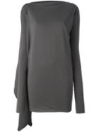 Rick Owens Drkshdw Longline Sweater, Women's, Size: Small, Grey, Cotton