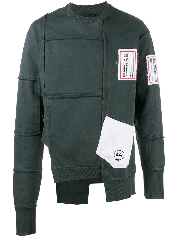 Liam Hodges Patchwork Sweatshirt, Men's, Size: Medium, Grey, Cotton
