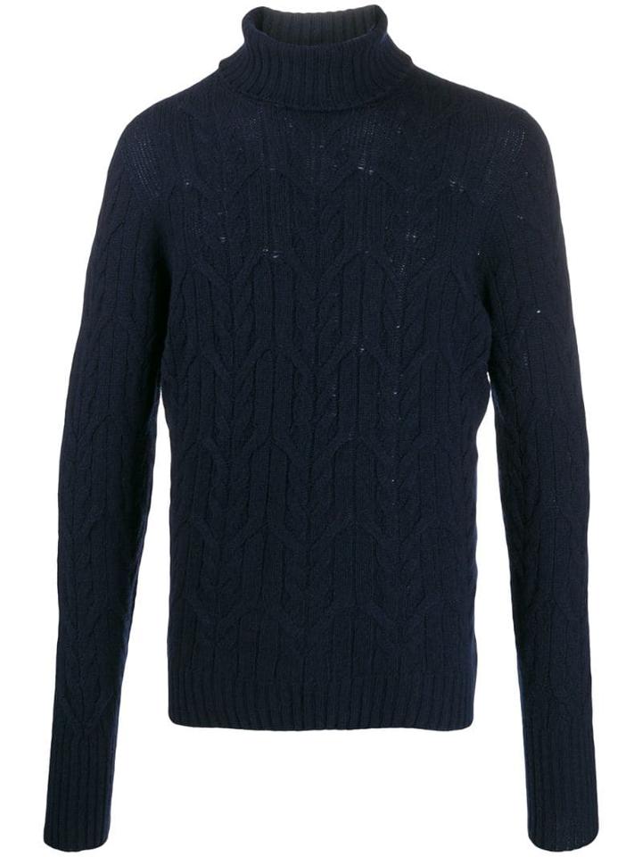 Drumohr Raised Knit Jumper - Blue