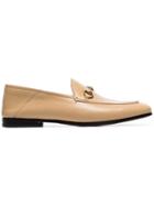 Gucci Beige Brixton Leather Loafers - Neutrals