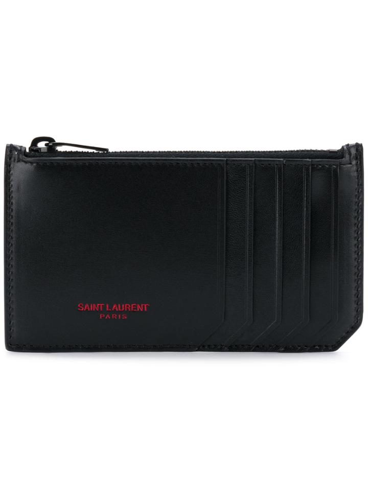 Saint Laurent Paris Five Fragment Zipped Pouch - Black